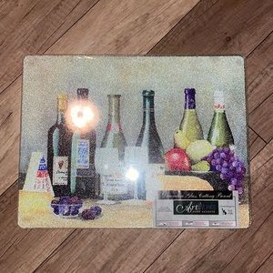 New Art Works Home Accents wine decor decorative glass cutting board for kitchen